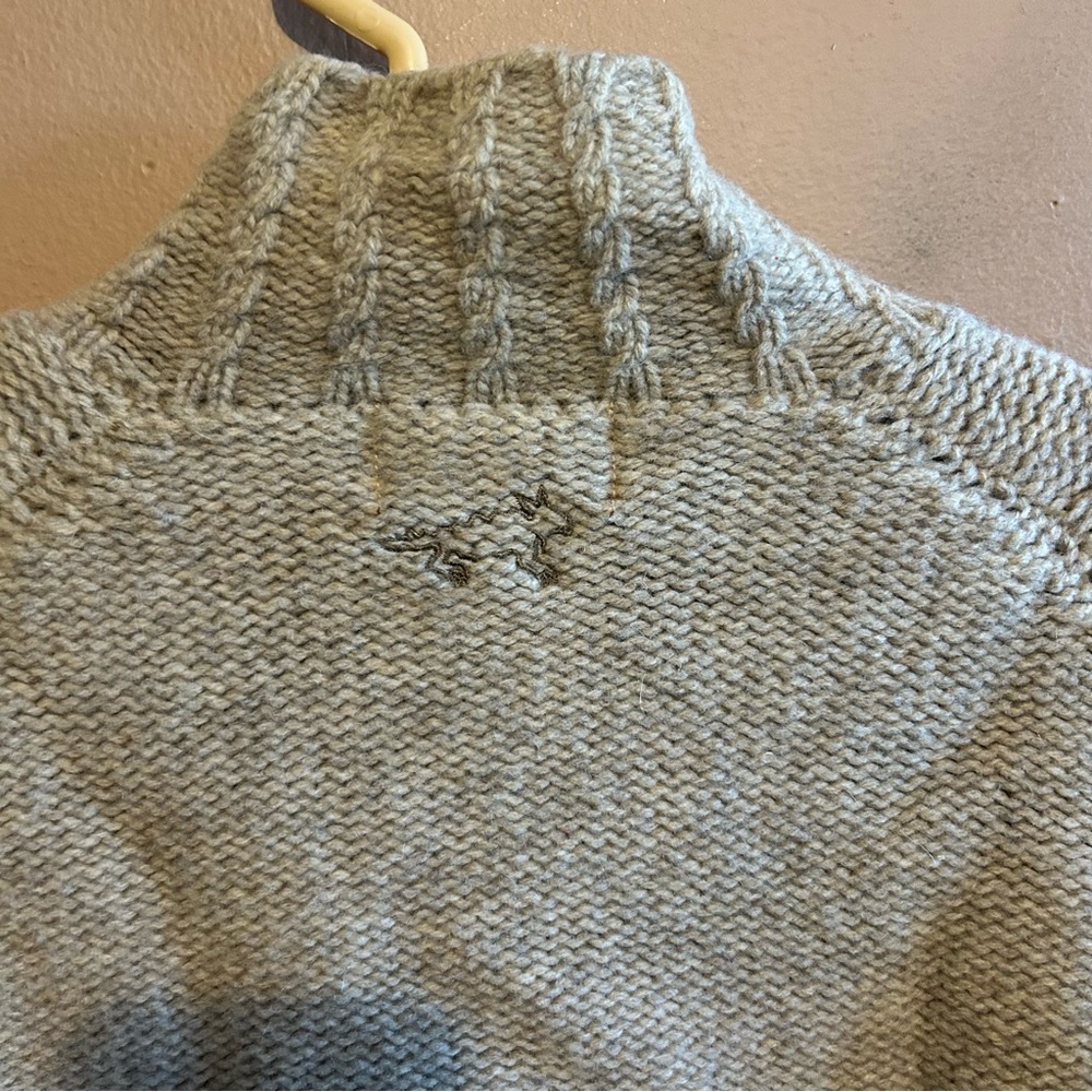 VTG Horny Toad 100% Lambswool Jacket Sweater Zip Up Cardigan Beige Tan Medium - Picture 3 of 6